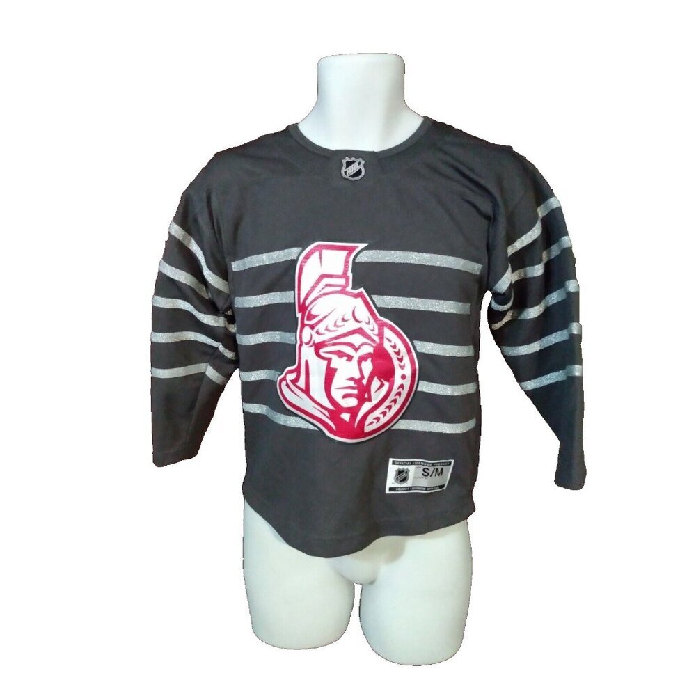 Ottawa Senators All Star Game Hockey Jersey Youth Size S/M NHL Glitter